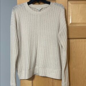 Lucky Brand Women's Ribbed Cream Sweater